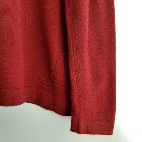 REPORT COLLECTION Italy Wool Blend Burgundy Fine Knit Crewneck Sweater Mens Sz L - Picture 4 of 13